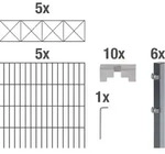 Alberts Doppelstabmattenzaun Nexus, H&ouml;he 120 cm, L&auml;nge 10 m, 2 m Matte,...