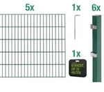 Alberts Doppelstabmatten Zaun, H&ouml;he 120 cm, L&auml;nge 10 m, Zaun-Komplettset zum