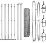 vidaXL Geschwei&szlig;ter Drahtzaun mit Betonfundament 10 x 0,6 m (B x H) - Silber