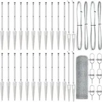vidaXL Schwei&szlig;drahtzaun mit Spikes 50 x 0,8 m (B x H) - Silber