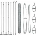 vidaXL Geschwei&szlig;ter Drahtzaun mit Betonfundament 10 x 1 m (B x H) - Silber