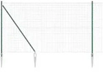 vidaXL Schwei&szlig;drahtzaun mit Spikes 10 x 1,5 m (B x H) - Gr&uuml;n