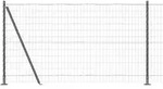 vidaXL Geschwei&szlig;ter Drahtzaun mit Betonfundament 10 x 1,2 m (B x H) - Grau
