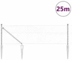 vidaXL Schwei&szlig;drahtzaun mit Spikes 25 x 0,6 m (B x H) - Silber