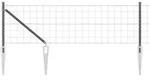 vidaXL Schwei&szlig;drahtzaun mit Spikes 25 x 0,4 m (B x H) - Grau