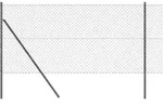 vidaXL Ground Fix Geschwei&szlig;ter Drahtzaun Grau 10 x 1,2 m 40 x 40 mm - Grau