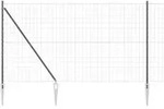vidaXL Schwei&szlig;drahtzaun mit Spikes 10 x 1,6 m (B x H) - Grau