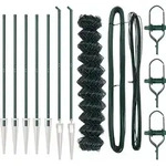 vidaXL Schwei&szlig;drahtzaun mit Spikes 10 x 1,2 m (B x H) - Gr&uuml;n