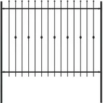 vidaXL Spie&szlig;zaun Asten Schwarz 200 x 200 cm Pulverbeschichteter Stahl - Schwarz