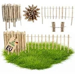 Floranica Staketenzaun aus Haselnuss mit Pfosten 50 cm hoch x lfm Lattenabstand...
