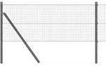 vidaXL Ground Fix Geschwei&szlig;ter Drahtzaun 25 x 0,5 m (B x H) - Grau