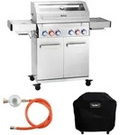 TAINO PLATINUM YAMARA 4+2 Gasgrill Edelstahl 4 Brenner Sear-Burner Backburner -