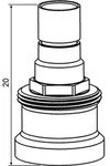 HEIMEIER 9153-20.700 Spindelverl&auml;ngerung 20 mm f&uuml;r RTL-Ventile, Messing...