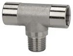 Riegler T-St&uuml;ck, innen/au&szlig;en/innen, G/R 1/4, Edelstahl 1.4404