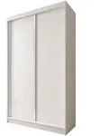 BEAUTYSOFA | Kleiderschrank MARIO II 120 cm Wei&szlig; &ndash; Moderner Schrank ohne...