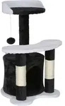 Wiltec Kratzbaum 67 cm hoch in Schwarz/Wei&szlig;, Katzenkratzbaum mit Sisal,...