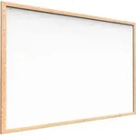Magnetisches Whiteboard mit Naturholzrahmen 80x50cm - Wei&szlig;