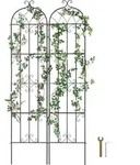 VEVOR Pergola 221x50cm 2er Set Rostfreie Metall Pergola f&uuml;r Gartenblumen