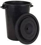 Universaltonne 100L schwarz +Deckel Regentonne Abfallbeh&auml;lter M&uuml;llbeh&auml;lter...