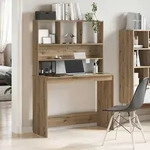 vidaXL Schreibtisch mit Regal Artisan-Eiche 102x45x148cm Holzwerkstoff - Braun