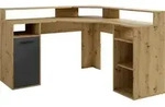 byLIVING Schreibtisch FOX / Gaming-Tisch in Artisan-Eiche-Optik / T&uuml;r...