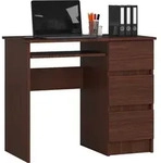 Schreibtisch AKORD A6 rechts Wenge und 1 Ablagen B90 x H77 x T50 cm -...