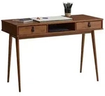 Schreibtisch KIM mit 2 Schubladen aus Massivholz, Kastanien farben - Home-Office