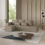 Masseno Ecksofa LUMARI L-S mit Schlaffunktion L-Form, Sofa mit Bettkasten,