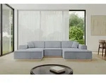 ALTDECOR Ecksofa in U-Form IREA-U1 301x165x80 cm Hellgrau Corner Sofa Bett...