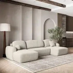 Masseno Ecksofa SAVONA P mit Schlaffunktion U-Form, Sofa mit Bettkasten,