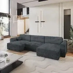 Masseno Ecksofa FENTO mit Schlaffunktion U-Form, Sofa mit Bettkasten,...