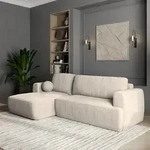 Masseno Ecksofa SENTI P L-S mit Schlaffunktion L-Form, Sofa mit Bettkasten,