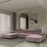 Masseno Ecksofa DETTI mit Schlaffunktion U-Form, Sofa mit Bettkasten,...