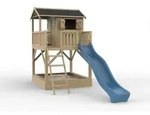 Stelzenhaus Funny XXL mit Sandkasten KDI - Braun/Gr&uuml;n