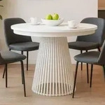 BEAUTYSOFA | Runder Ausziehbarer Tisch LUMI &Oslash; 100&ndash;180 cm, Tisch f&uuml;r...