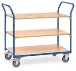 fetra 1802, Stahl, Transportwagen, Blau, 200 kg, 4 Rad/R&auml;der, 12,5 cm