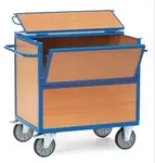 fetra 2853, Sperrholz, Stahl, Transportwagen, Blau, 600 kg, 4 Rad/R&auml;der, 20 cm