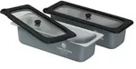 Chef Cuisine Food-Container mit Vakuum-Glasdeckel, 2er Set - Grau