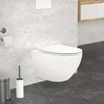 LuxeBath Sp&uuml;lrandloses H&auml;nge WC lang 54cm, Wei&szlig; matt, mit WC-Sitz abnehmbar...
