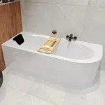 Badewanne Eckwanne Set 5in1 180x80 Links + Premium Ablaufgarnitur und F&uuml;&szlig;en...