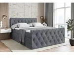 ALTDECOR Boxspringbett mit Matratze und Lattenrost - AMAY KING - 200x200 cm -