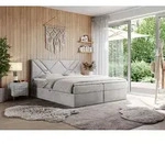 MKS MEBLE Boxspringbett 140x200 mit Matratze H4 und Bettkasten, Doppelbett Bett...