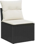 vidaXL Gartensofa-set 11 pcs Schwarz Poly-Rattan - Schwarz