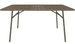 Gartentisch, L&auml;nge 160 cm, aus Metall &ndash; Taupe &ndash; MIRMANDE von MYLIA - Taupe