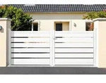 Doppelfl&uuml;geltor aus Aluminium 3m VOGEL H.120cm wei&szlig; - Wei&szlig;