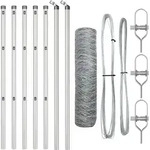 vidaXL Ground Fix Geschwei&szlig;ter Drahtzaun 10 x 0,4 m (B x H) - Silber