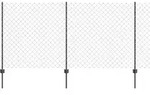 vidaXL Kettenzaun mit Pfosten 10 x 1,2 m (B x H) - Grau