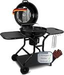 Kugelgrill Holzkohle EUGEN [Inkl. Handschuhe & Haken] BBQ Grill Holzkohlegrill mit