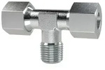 Riegler T-Einschraubverschraubung, R 3/8 a., Rohr-Au&szlig;en-&Oslash; 12, Stahl verz.,