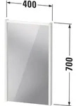 Duravit D-Code Spiegel, LED-Lichtfeld oben, 400x700mm, externer Lichtschalter